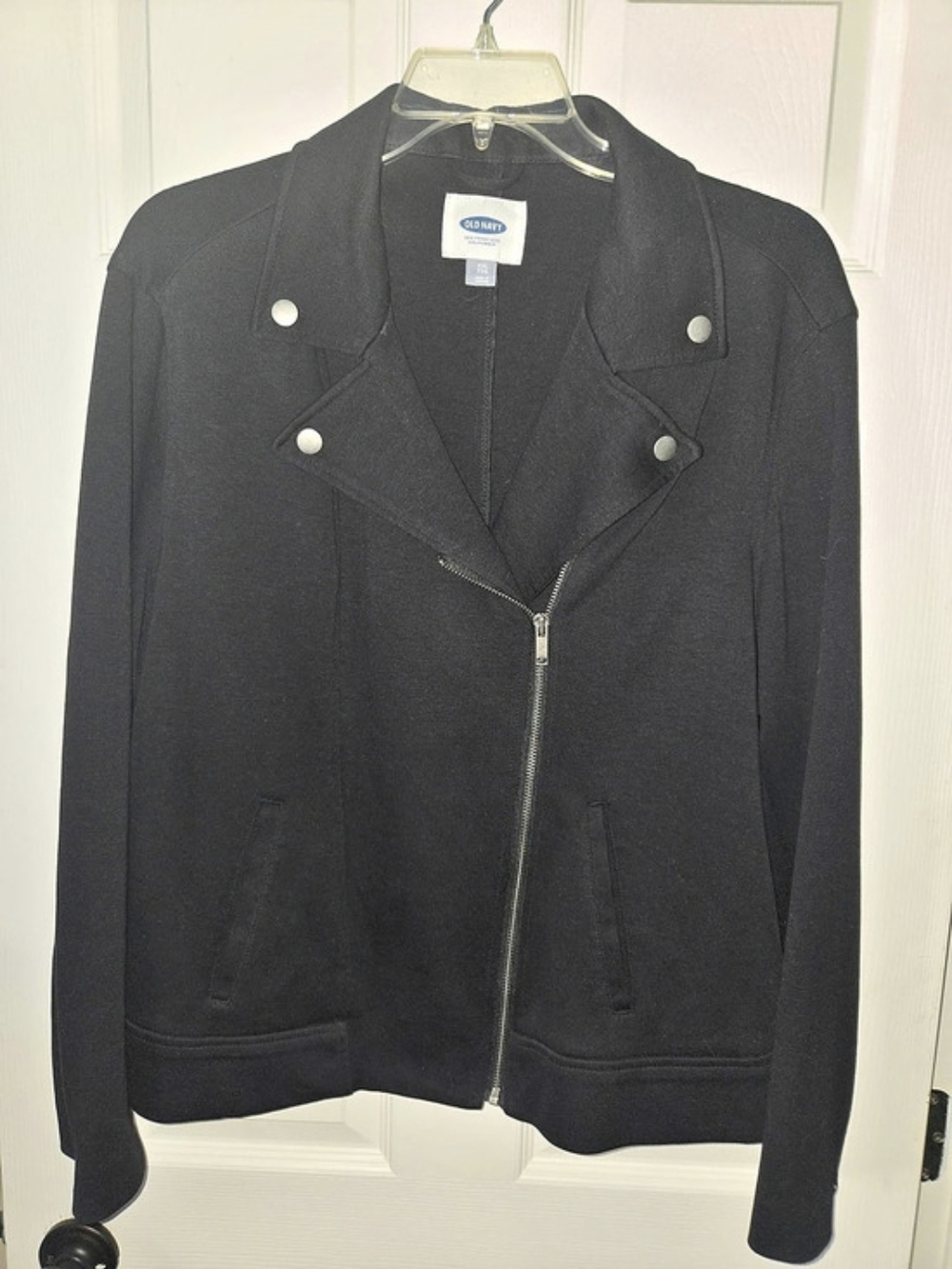 Black Fabric Moto Jacket